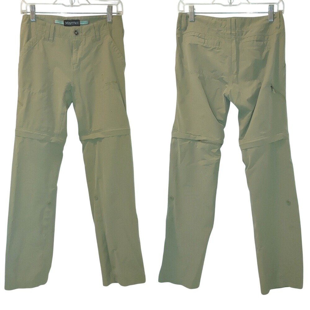 Marmot Convertible Pants Shorts Khaki Tan Outdoor Hiking 4 XS Lightweight‎